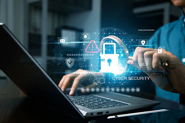 istock Concept of cyber security, secure access to user's personal information, information security and encryption, secure Internet access, cybersecurity. Cyber security network. Data protection concept. 2213295744