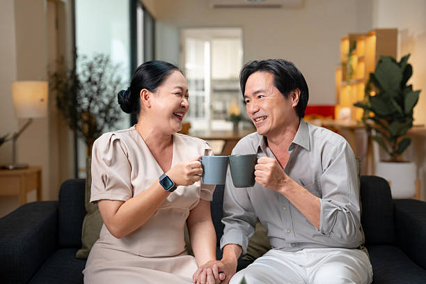 istock Mom and son enjoying morning coffee 2213296678