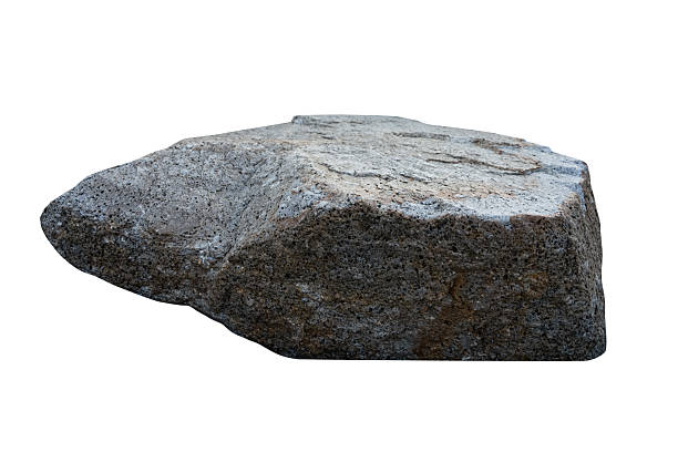 istock Rock isolated, Stone stand display product on white background,Boulder black Stones sea formation located part of the mountain,Group of dark grey cliff rock with natural rough texture surface 2213299914