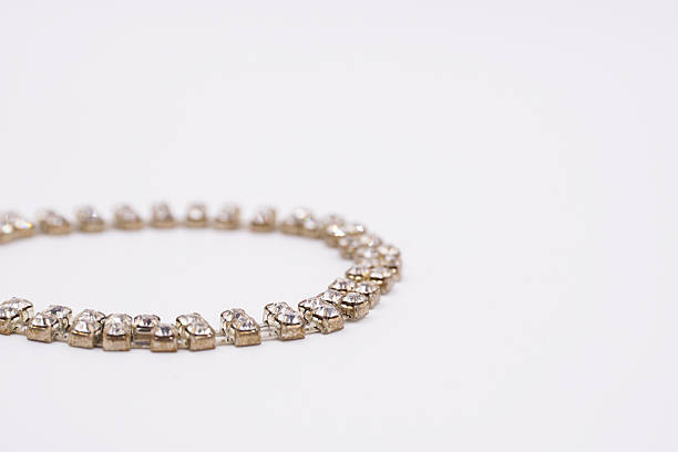 istock Broken stretchy white gemstone ladies’ bracelet 2213300218