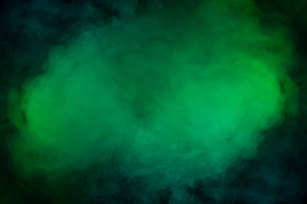 istock Blue and green steam on a black background. 2213315214