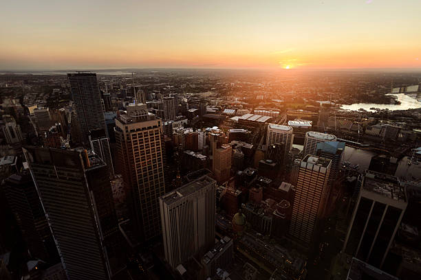 istock Golden Sunset Over Sydney Cityscape 2213317267