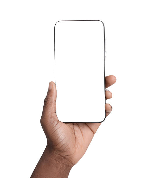 istock Woman with modern smartphone on white background, closeup 2213324985
