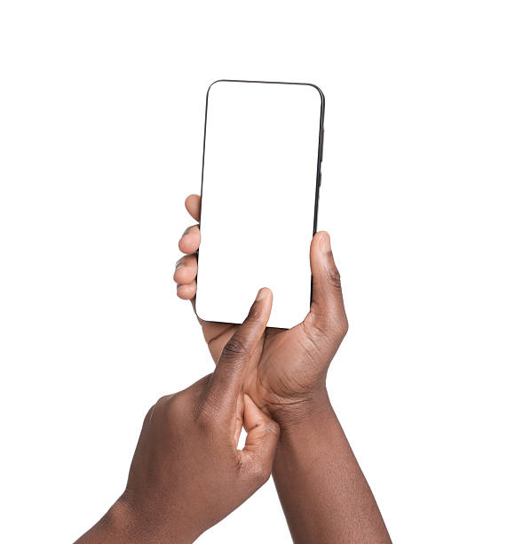 istock Woman with modern smartphone on white background, closeup 2213324994