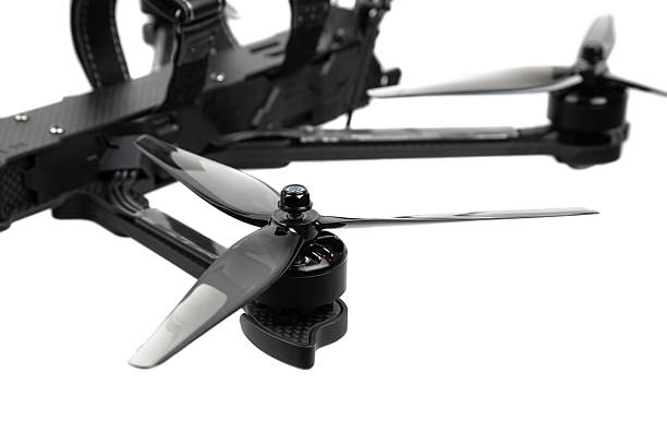 istock Modern FPV drone on a white background. Four-engine aircraft on the radio control. Drone for racing, filming and entertainment. 2213330764