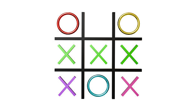Businessman is playing OX game