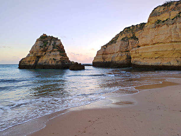 istock Coastal cliffs with clear water at sunset in Portugal 2213331792
