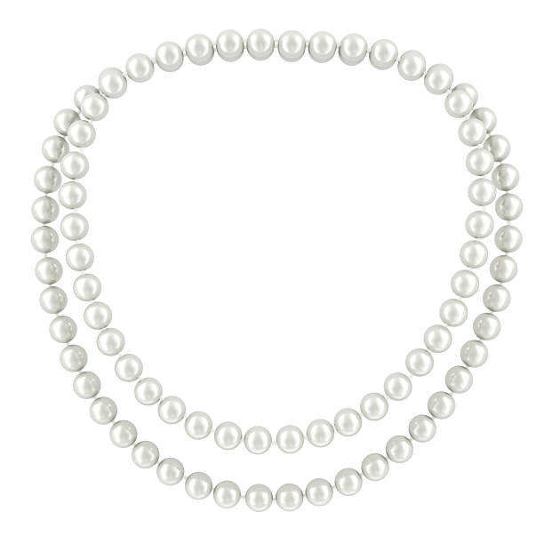 istock Double Strand Pearl Necklace. Necklace from white pearls, 3D rendering 2213332503