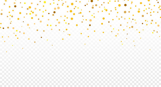 istock Gold Confetti Explosion on Transparent Background, Festive Celebration with Golden Glittering Dots. 2213332592
