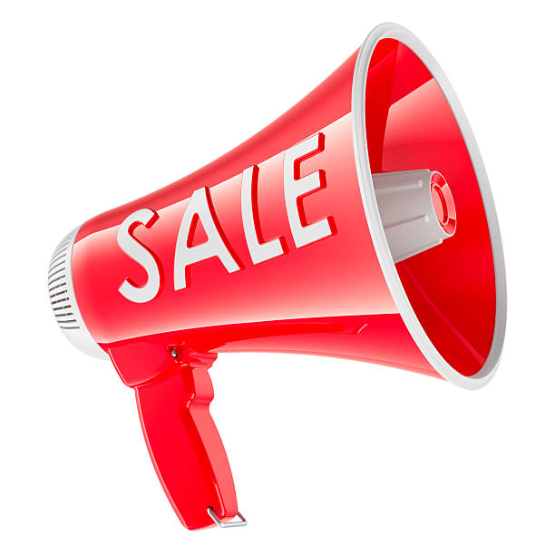 istock SALE concept with Megaphone, 3D rendering 2213332643