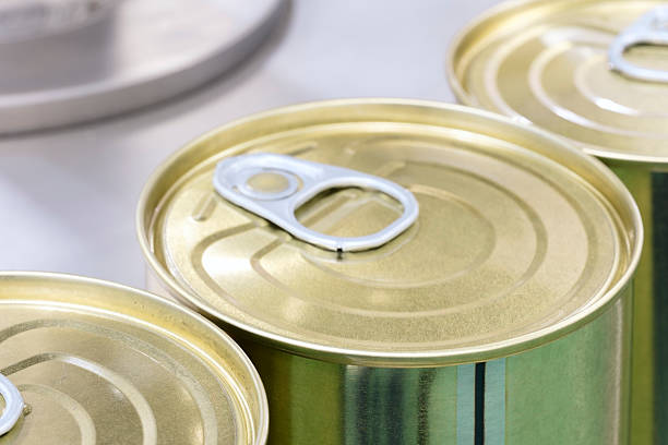 istock Industrial machine used in canning production. A close-up view. 2213342913