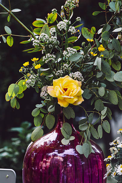 Flower arrangement in the garden