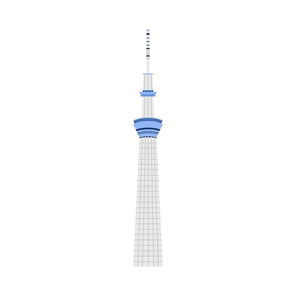 ilustrații de stoc cu tokyo skytree tower insulat vector icon - tokyo skytree