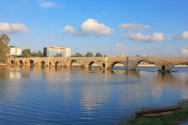 seyhan adana turkey - 05.02.2025 Stone Bridge and Adana view located in Adana Seyhan district