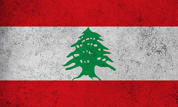 Flag Lebanon grunge texture