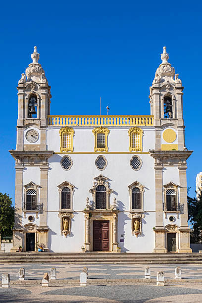 The imposing Carmo church in Faro, with its twin bell-towers, one of the most important historical monuments in the Algarve region