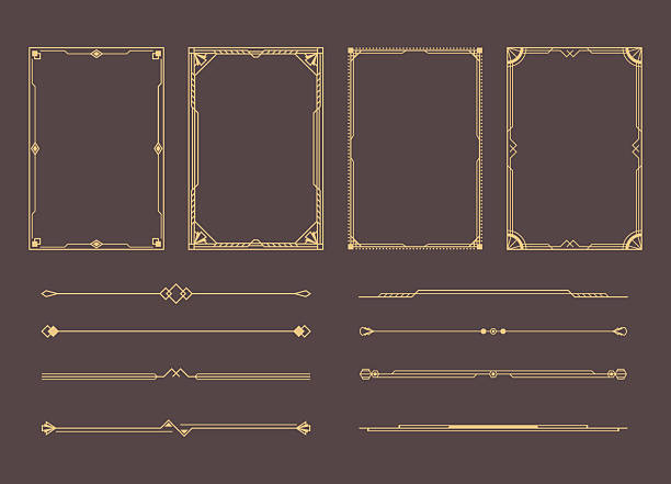 geometric border in art deco style