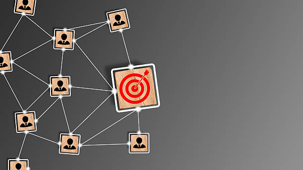 istock Target icon on wooden cubes. Business strategy target 2213353686