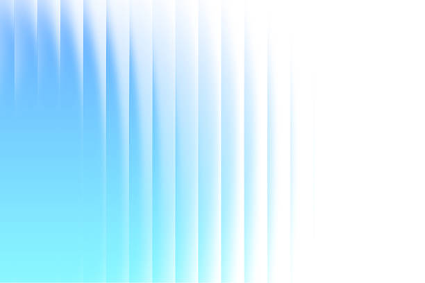 A gradient transitions from rich blue to cyan against a white background. Vertical lines in varying opacity create a smooth, polished texture. This arrangement enhances a sense of freshness and clarity. The interplay of colors and lines forms a visually appealing abstract design, offering a sense of depth and movement.