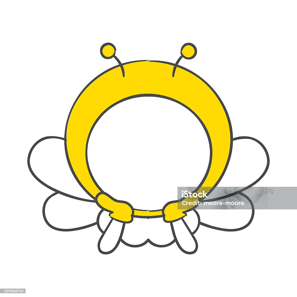Bee Editable Face Bee Character Illustration With Face Cutout For Photo Compositing Stock ...