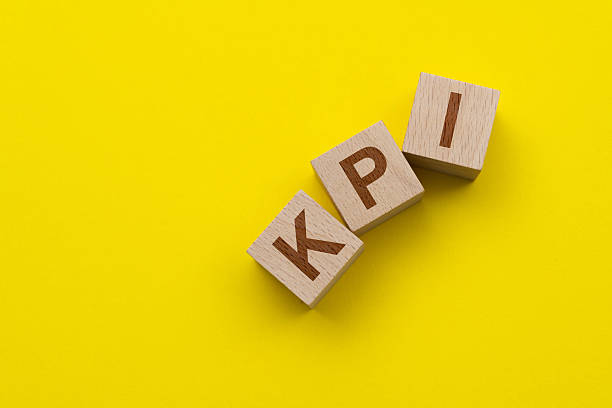 Wooden cubes with word KPI