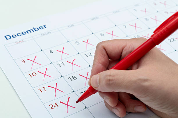 istock Calendar page with cross shape 2213378928