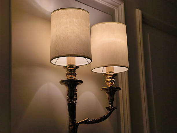 electric lamp mounted on wall
