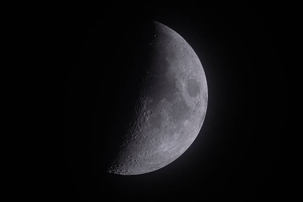 istock Close-up moon shot - Waxing Crescent 2213381917