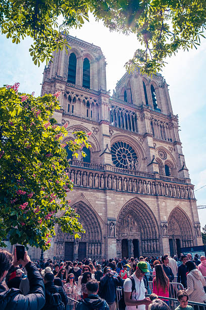 Paris, France - April 26, 2025: Cathedral Notre Dame De Paris