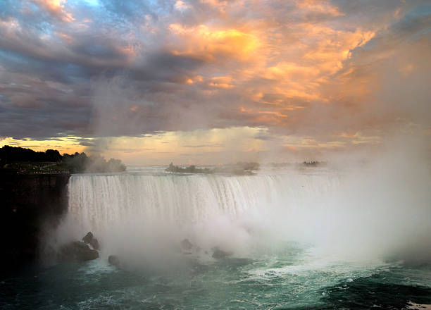 istock Colorful Sunset at Niagara Falls 2213399535