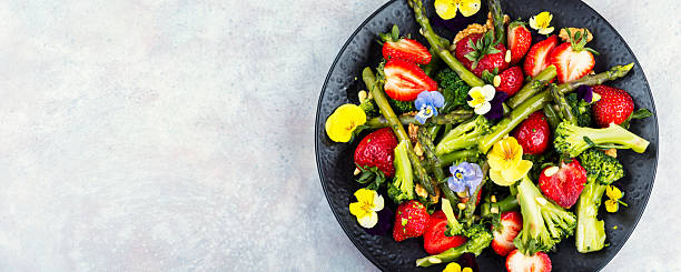 istock A refreshing asparagus salad with strawberries. 2213403863