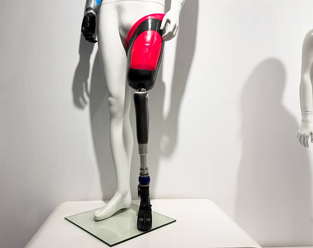Display brightly coloured yellow mannequin dummy legs and feet