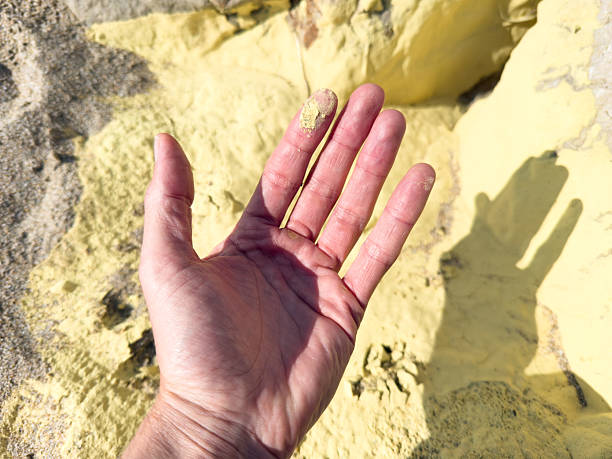 istock man examining yellow pollen on hand on spring season 2213413245