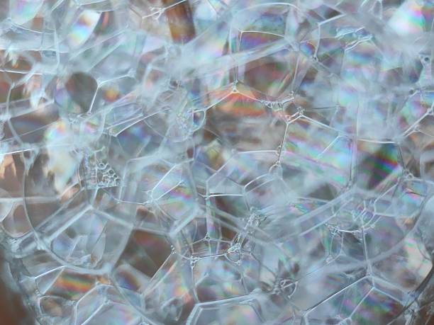 istock A macro photograph of bubbles, with various brightly rainbow coloured parts visible within each of the bubbles. 2213417287