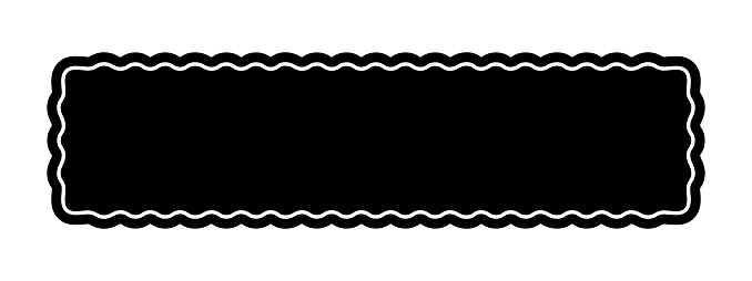 Rectangular Form Shape Rectangle Shape With Wavy Edges Rectangular Form With Frilly Borders ...