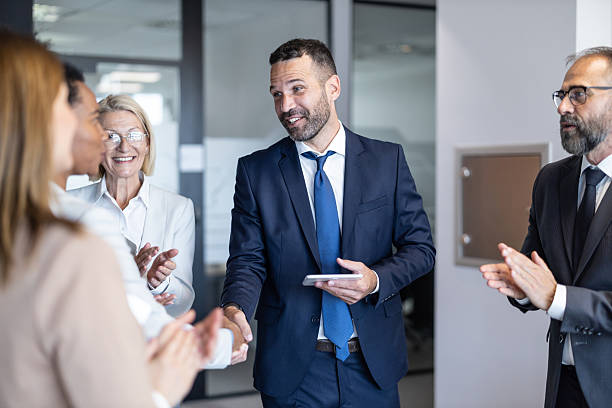 istock Team collaboration demonstrated through a warm handshake 2213421280