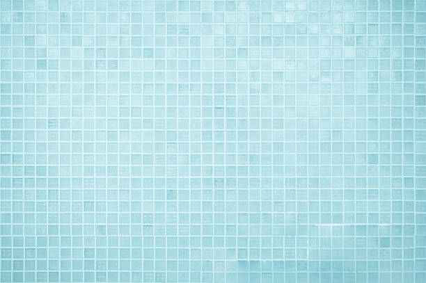 istock Blue light ceramic wall chequered and floor tiles mosaic background in bathroom, kitchen. Design pattern geometric with grid wallpaper texture decoration pool. Simple seamless abstract surface clean. 2213421891