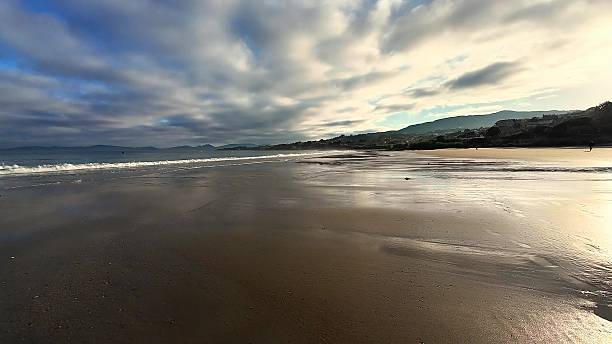 istock A Serene Beach Landscape Beautifully Surrounded by a Dramatic Sky that Looms Above It 2213432073