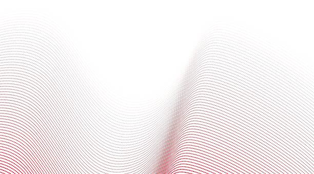 Abstract pink red or maroon halftone with white background with waves for banner Medium banner size Illustration background with lines Wavy Stripes Trendy Curvy Lines Background