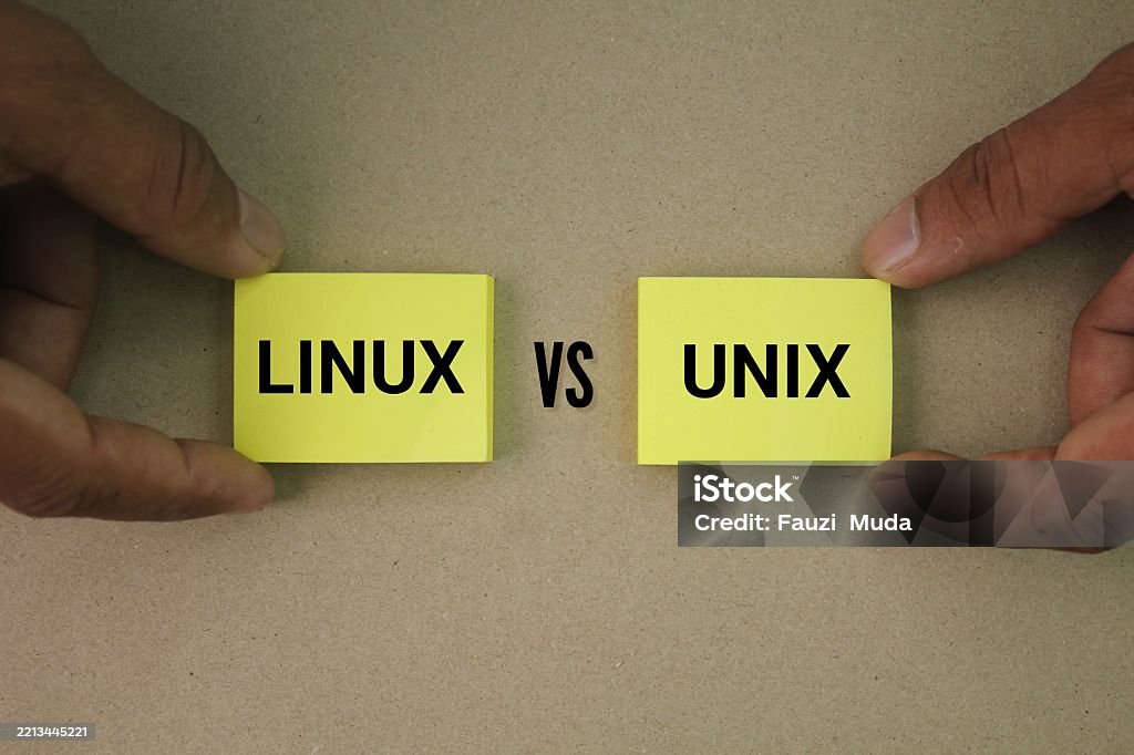 Colored Paper With The Words Linux Vs Unix Linux Is An Opensource ...