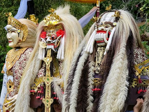 istock Baliense People Wearing Masks in a Ceremony 2213445481