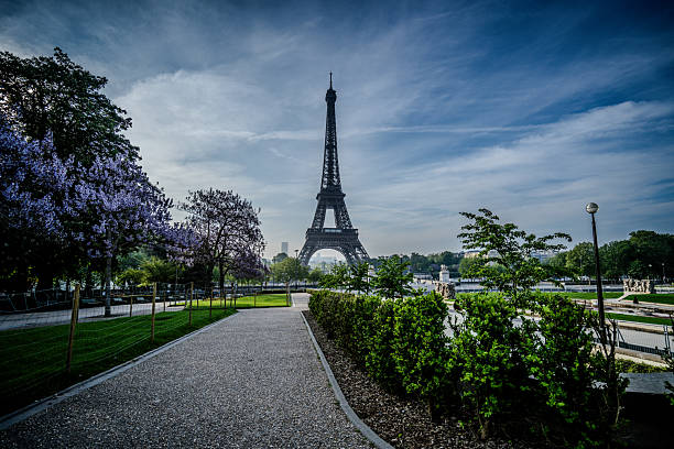 Eiffel Tower. Beautiful tower in the morning