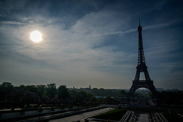Eiffel Tower. Beautiful tower in the morning