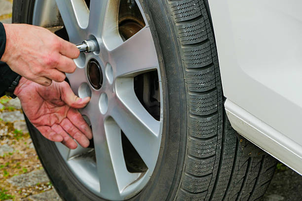 istock Loosen Wheel Nuts by Hand 2213449336