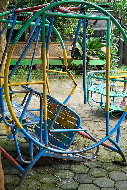 istock Vintage children's playground equipment. 2213450347