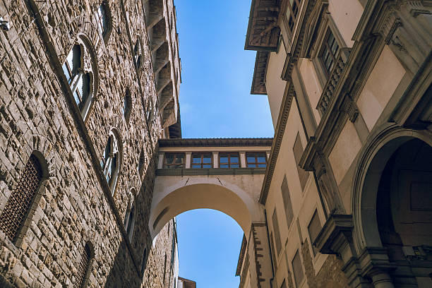 istock The Vasari Corridor - elevated enclosed passageway in Florence between Palazzo Vecchio and Uffizi Galleries, in the center of Florence, Tuscany, Italy 2213450674
