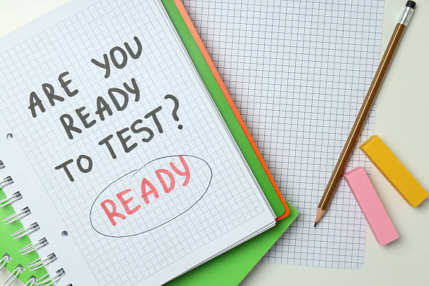 istock Concept of exams and tests, top view 2213450835