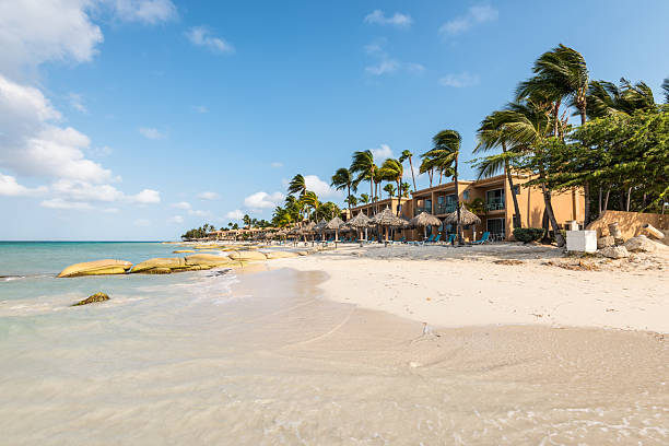 Aerial view of Eagle Beach, Aruba