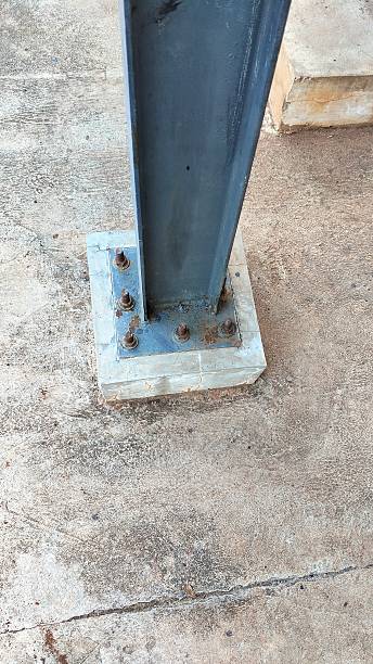 istock Iron poles with reinforcing bolts 2213457229