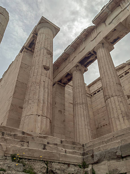 istock Details of the acropolis area temples ancient Greece. 2213459080